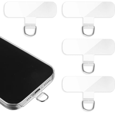 Sorcristy 4 stycken mobiltelefonkedja hållare transparent universell mobiltelefonkedja hållare mobiltelefonkedjehållare kuddar för de flesta smartphones