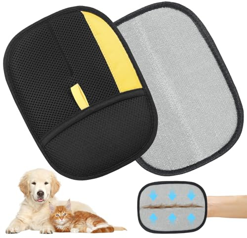 PYWCYH Pet Hair Removal Glove, Electrostatic Pet Hair Remover Glove Mitt & Dog Grooming Glove - Double Sided Reusable for Washing, Deshedding, Grooming Cats, Furniture, Clothes, Sofas, Carpets(1pcs)