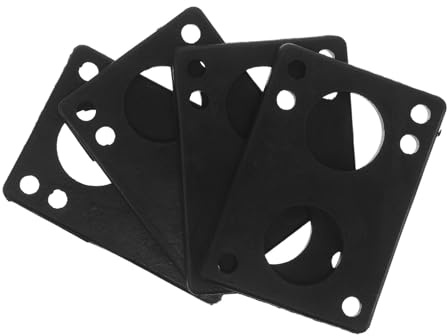 MAGICLULU Rubber Skateboard Riser Pads Anti-vibration Deck Protector for Cruiser and Longboard 4pcs 6mm Shock Absorbing Wheel Bite Pads with Easy Installation and Improved Maneuverability