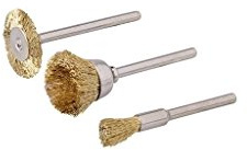 Silverline 763601 Rotary Tool Brass Wire Brush Set 3pce 5, 15, 20 mm Dia