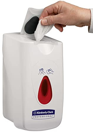 Kimberly-Clark Professional Spender für kleine Wischtuchrollen (Artikelnummer 7936) - Weiß