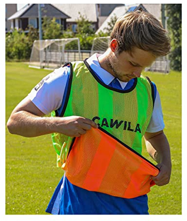 Cawila Wendeleibchen Trainingsleibchen, Grün/Orange, Junior