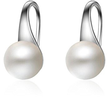 BROWOL 925 Sterling Silber Hypoallergen Perlen Ohrringe Ohrclips Ohrstecker Ohrhänger Ohrring Hoop Ohrringe Modische Schmuck