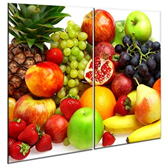 semUp Due Pezzi (30x52 cm ognuno) Piastre protettive Copri-fornelli universali in Vetro temprato Piano Cottura | Proteggi-Piano di Lavoro | Tagliere | by