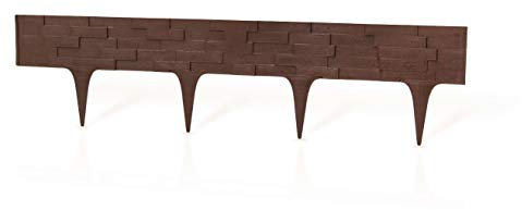 GardenPlast Steinpalisade, braun, 3,16m, 2er Set
