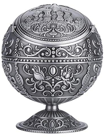 Winddichter Aschenbecher, kreativer Retro-Aschenbecher aus Metall Aschenbecher verwendet Aschenbecher Geschenke für Männer und Frauen (1 #)