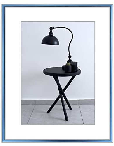 myposterframe Bilderrahmen Ariel 52 x 67 cm Aluminium 67 x 52 cm Stahl Blau mit Kunstglas klar 1 mm