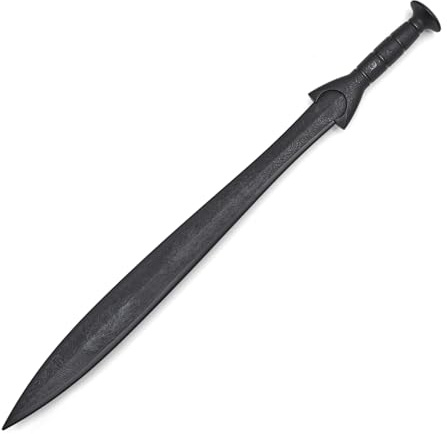 De Luxe Arts Martiaux Noir Polypropylène Plastique Celtique Feuille Entraînement Épée - V4