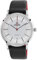 Dugena Herren-Armbanduhr 7000361 Festa Bauhaus, Automatik, weißes Zifferblatt, Edelstahlgehäuse, Saphirglas, Lederarmband, Dornschließe, 5 bar