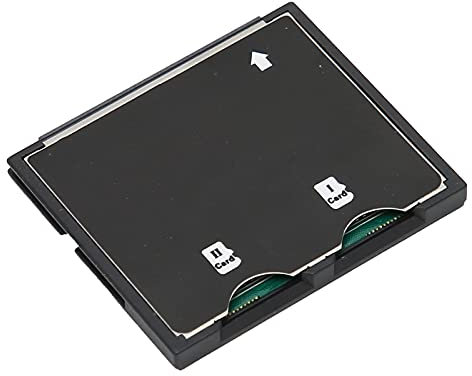 Annadue Adaptador De Tarjeta De Memoria Compact Flash Lector De Tarjetas De Memoria/Microalmacenamiento Adaptador XC A CF Adaptador CF De Tipo I para Cámara De Alta Velocidad(Doble TF a CF (10253))