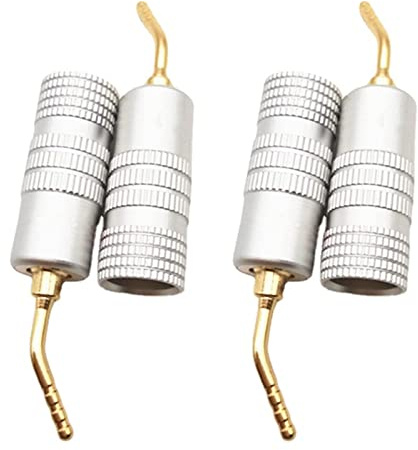 WANGCL-Paket mit 4 vergoldeten 2-mm-Bananensteckern für Audiolautsprecher