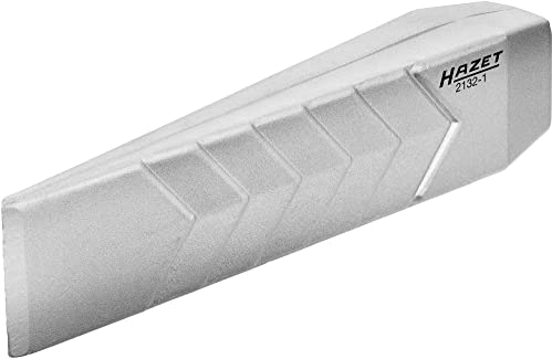 Hazet Fällkeil - gerade 2132-1 - gerader Spaltkeil aus Aluminium zum Fällen von Bäumen oder Aufreißen Stämmen, Silber