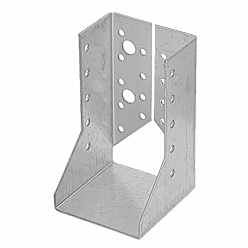 bricoleva.it Staffa Scarpa per Supporto Travi di Legno in Acciaio Zincato con Ali Interne - Scarpa d’ancoraggio interno per travi in legno, piastra di giunzione per gazebo tettoia pali