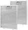 Btstil 2 Stück Metallfettfilter für Dunstabzugshauben, 260 x 230 mm Dunstabzugshaube Filter, Universal Fettfilter mit Metallgitter für Küchenabzugshauben (305x267x9mm)