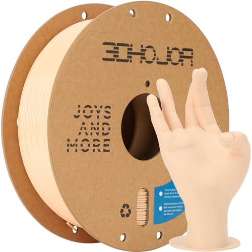 3DHoJor PLA+ Filament 1.75mm Beige 1KG 3D Drucker Filament PLA Plus | Hohe Zähigkeit, Hohe Schlagfestigkeit, Ausgezeichnete Bedruckbarkeit, Stärker und Belastbar, mit hoher Maßgenauigkeit ±0,02mm