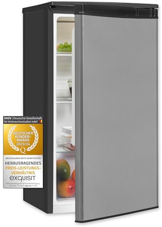 Exquisit Vollraumkühlschrank 75 Liter, Freistehend, Kühlschrank klein und kompakt, 45cm Breit, LED-Innenbeleuchtung, KS585-V-091E