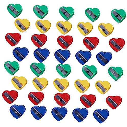 VILLFUL 40 Stück Bleistiftspitzer, bunte manuelle Anspitzer, Kinder, Buntstifte, Buntstifte, Mini-Bleistifte, Kinder-Bleistifte, Geschenk, Schulbedarf, Handgerät, Metall, Kind