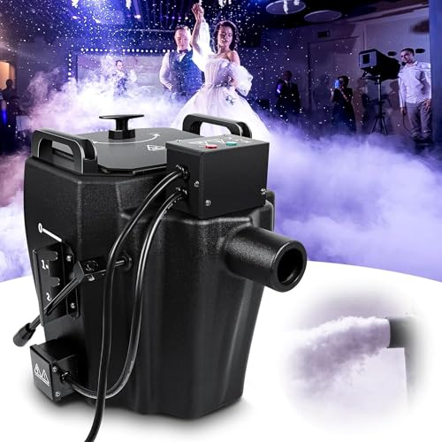 Máquina de niebla de hielo seco de 3500 W, máquina de niebla baja, efecto de escenario DJ, máquina de humo bajo con tubo, máquina profesional de hielo seco para interiores y exteriores, escenario de
