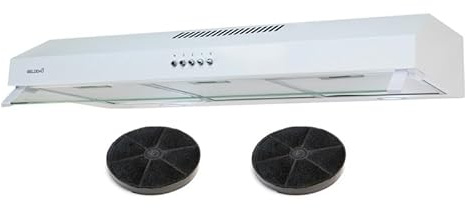 BELDEKO Hotte Casquette 90 cm Blanc 438 m3/h 200W - Marque Française