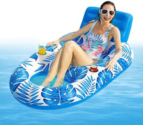Aufblasbarer Lounge-Sessel Float – Pool-Float-Stuhl, Wasserliege | Tragbarer aufblasbarer schwimmender Stuhl, Lounge-Sitz-Schwimmbad, Liege-Wasserfloß, Wasserliege für Erwachsene und Kinder für Garten