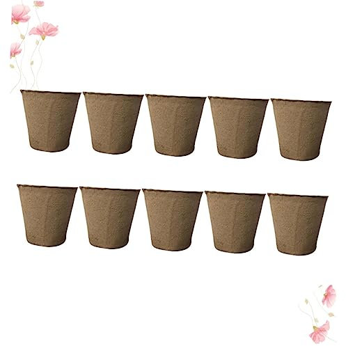 INOOMP 10piezas Kit De Macetas De Turba Biodegradables para Jardinería y Plántulas Ecológicas