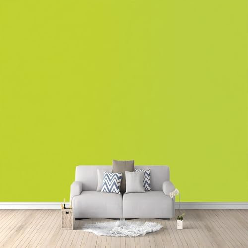 Papel Pintado Fondo de limón sencillo mural Verde Papel pintado no tejido 250 x 175 cm Adecuado para decoración de dormitorio, pared de fondo de TV