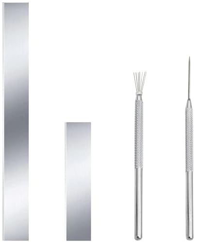 Polymer Clay Tools,4PCS Flexible Stainless Steel Clay Cutter Blades with Wire Textures and Needle Detail Tool,Ceramic Shaping Modelling Sculpting Cutting Clay Tools for Pottery DIY Craft