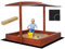 Bac à sable en bois écrasé avec toit, 140 x 140 cm, pliable, avec bancs d'assise, en bois écologique, certifié CE, non tissé Springos