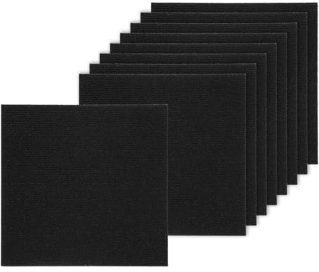 sourcing map 30 piastrelle autoadesive per tappeti, 30,5 x 30,5 cm, antiscivolo, fai da te, per camera da letto, soggiorno, cucina, sala da pranzo, colore nero