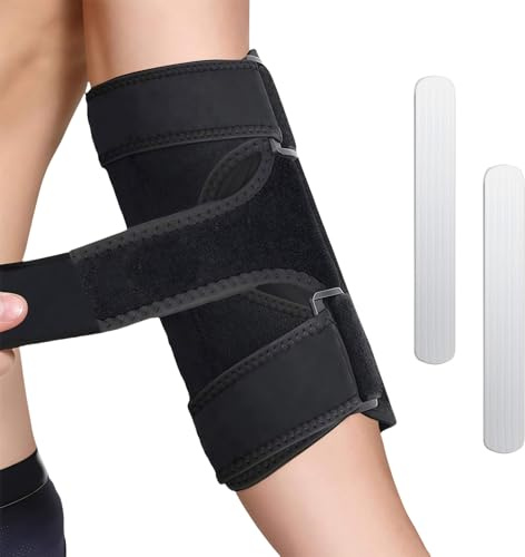 flintronic Elbow Brace, Adjustable Elbow Support Strap with Removable Metal Splints, Ulnar Nerve Entrapment Splint, Elbow Splint for Fractures,Tennis Elbow,Tendonitis, Night Sleeping