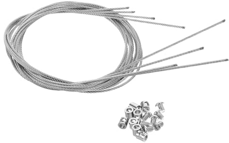 SOPOTUTU 4piezas Accesorios De Cuerda De Acero Inoxidable Cable De Suspensión Para Colgar Marcos De Fotos y Luces Kit Para Uso Doméstico y Oficina Seguro y Resistente