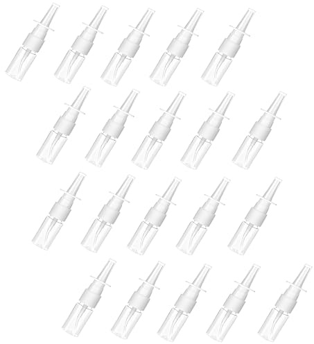 Torveen 20 Pack 10ml Refillable Nasal Spray Bottles, Portable Fine Mist Sprayer for Essential Oils, and Nasal Care, Ideal for Home and Travel Use