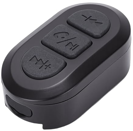 Naroote Télécommande de Téléphone de Cyclisme, Contrôleur de Musique sans Fil avec Conception étanche IPX6, Longue Durée de Vie de la Batterie 100 Heures, pour Les Smartphones iOS et