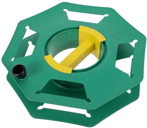 Veemoon Bobina Portacavi in Plastica Verde con Manovella, Avvolgicavo per Prolunga da Interno e Garage, Distributore di Fili Portatile per Campeggio e Utensili Elettrici