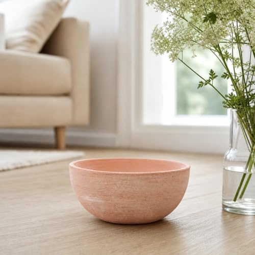Palatina Werkstatt Pot de fleurs moderne en terre cuite – Bol rond de 29 cm ou Ø 50 cm – Bac à fleurs décoratif pour terrasse, jardin, balcon et salon (29 cm de diamètre)