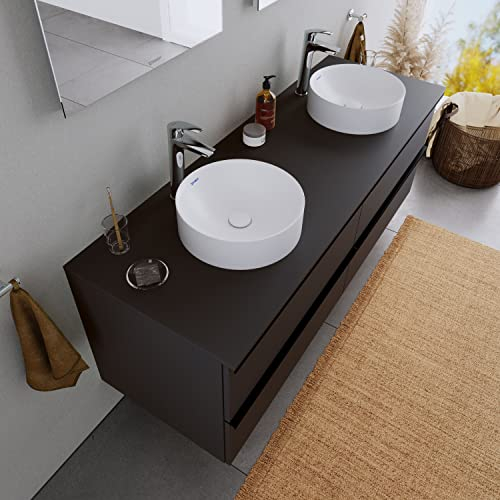 Duravit Aufsatzwaschbecken DuraCielo Ø36 cm Waschbecken aus Mineralguss Handwaschbecken in Weiß matt Waschtisch für Unterschränke Badezimmer