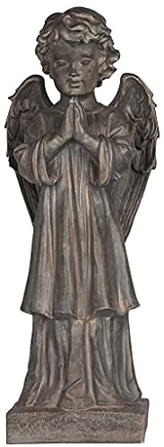 Design Toscano JE10114401 Sculpture design Le message de l’ange Gris 19 x 26,5 x 71 cm
