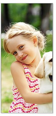 banjado® Magnettafel 37 x 78cm / Magnetwand aus Metall/Magnetpinnwand als Memoboard/Pinnwand Magnettafel Küche, Büro, Kinderzimmer inkl. 4 Magnete & Montageset - Motiv Wunschmotiv