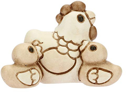 THUN - Gallina con Pulcini - Statuine Presepe Classico - Ceramica - I Classici