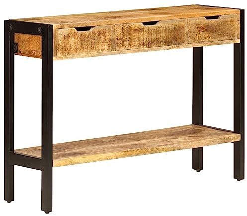 vidaXL Sideboard mit 3 Schubladen 110x35x75 cm Massivholz Mango
