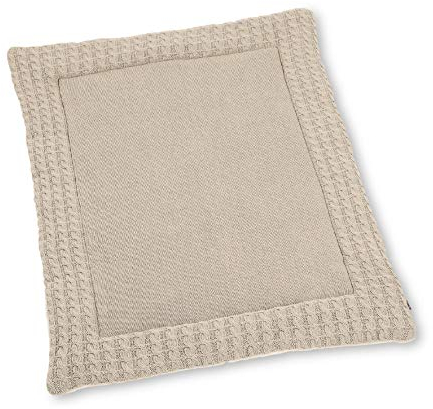 Sterntaler Strick-Krabbeldecke, Alter: ab 0 Monate, Bio Baumwolle, Größe: 100 x 80 x 2,5 cm, Beige (Ecru)