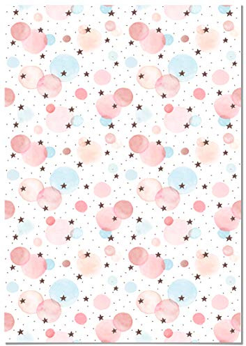 Panorama Papel Adhesivo para Muebles Estrellas 66x100 cm - Impreso en Vinilo - Instalación Fácil, Lavable y Duradero - Para Muebles