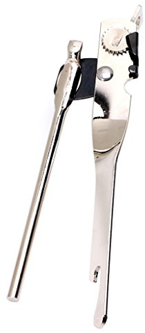 Abrelatas manual de JHFF, abrelatas de acero inoxidable para latas, botellas, cristal, 17 x 4 cm