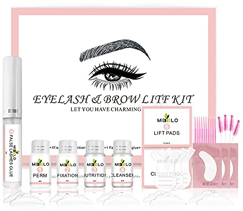 2 In1 Eyelash and Brow Lamination Kit,Professional Eyelash Eyebrow Lift Kit,DIY Perm Kit for Lashes Brows,Semi-Permanent Curling Perming Wave Suitable For Home Salon Use