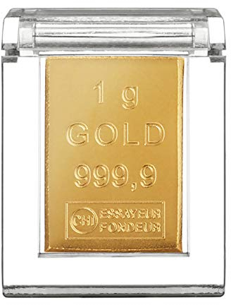 Gold als Geschenk - Goldbarren 1g in hochwertiger Kapsel - Echtheitsgarantie - Feingold 999.9