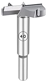 Forstnerbohrer, 40 mm Wolframstahl-Holzbohrer, runder Schaft, Holzwerkzeuge, Holzbohrer, Forstnerbohrer-Bit, Holzbearbeitungs-Lochsäge