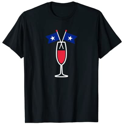 Verres à vin rouge blanc bleu drapeau américain 4 juillet T-Shirt