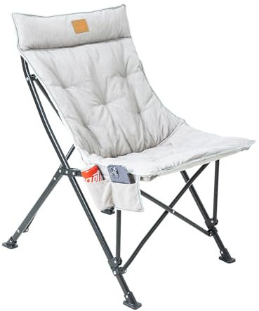 ARMOR CASTLE Saucer Chair for Adults, Portable Folding Comfy Lounge Chair for Bedroom/Dorm/Reading/Living Room, with Storage Bag