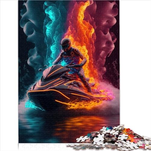 Puzzles für Erwachsene, Jet-Ski, ab 12 Jahren, 1000 Teile, Holzpuzzle, Lernspielzeug für Kleinkinder ab 12 Jahren, Größe (50x75 cm)