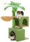 PETEPELA 110cm Cactus Cat Tree for Indoor Cats Green Cat Tower with 2 Large Condos, Hammock, Sisal Scratching Post, Hanging Pompom, Green